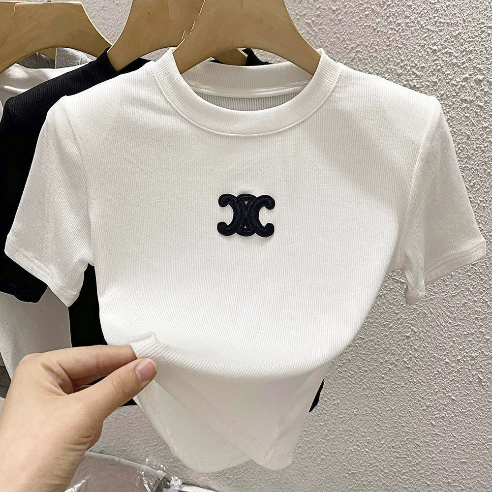 【tops】2色半袖TシャツF7545