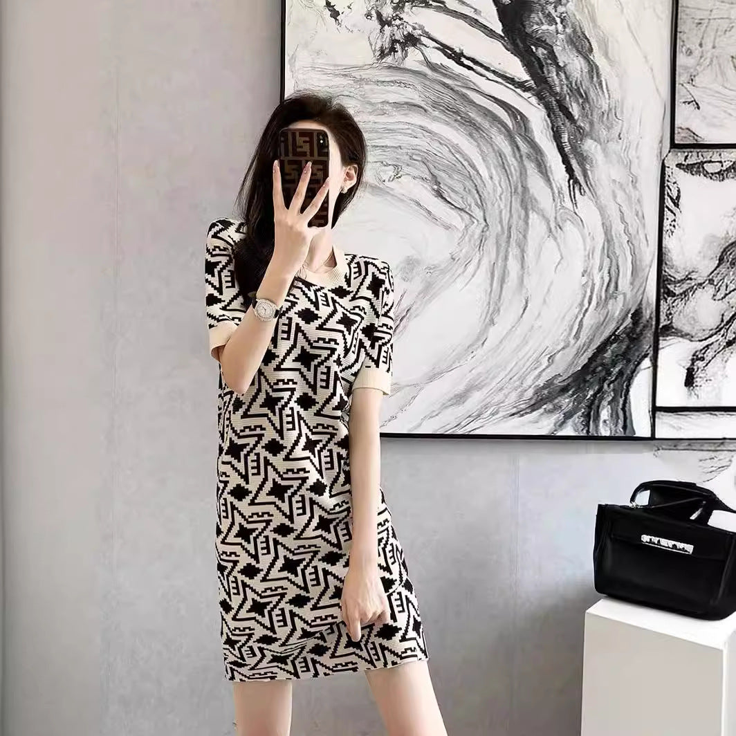 【dress】フランス風ニットワンピースG21665