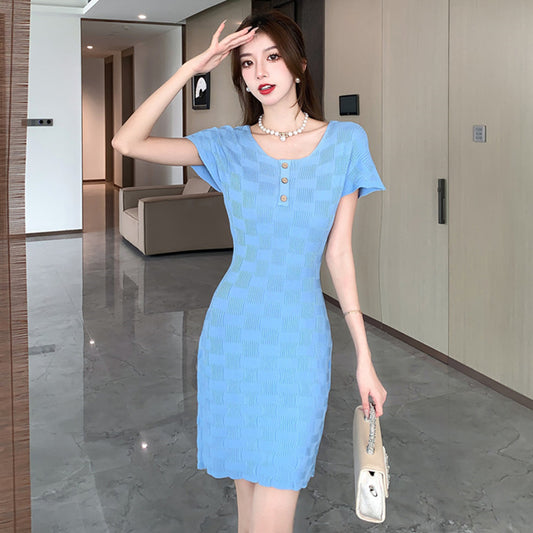 【dress】タイトニットワンピースG21843