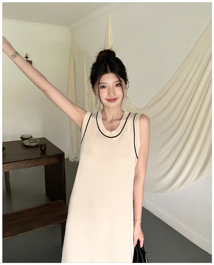 【dress】ノースリーブニットワンピースG21830