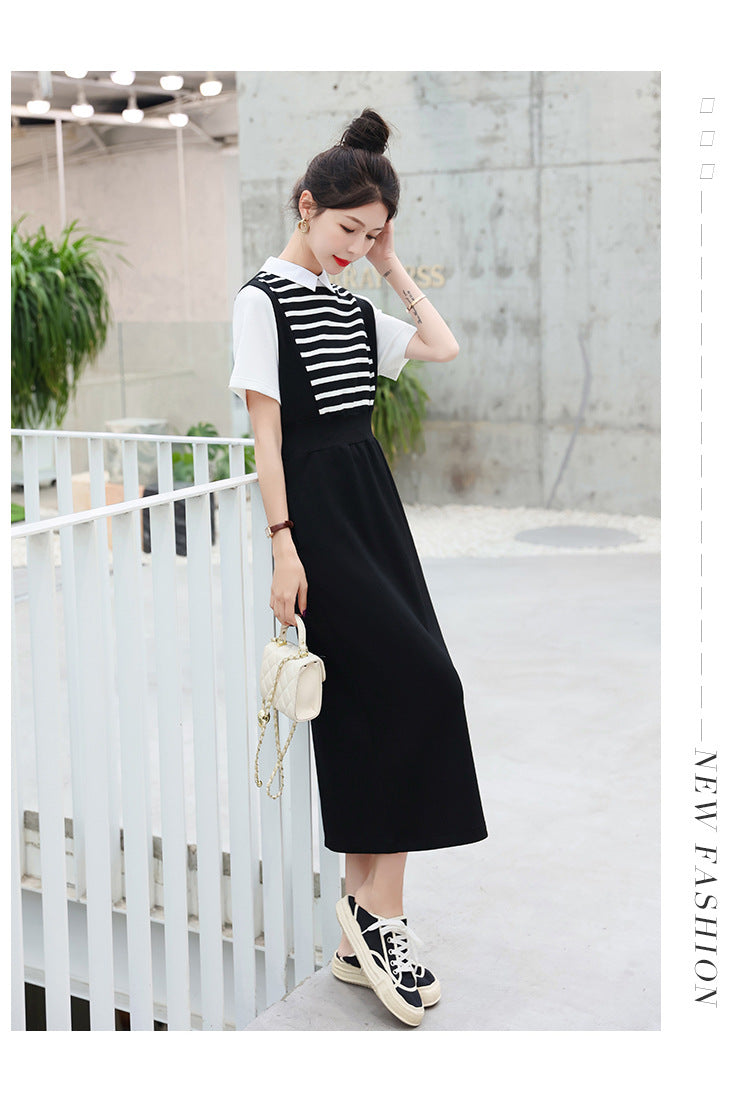 【dress】POLOネックカジュアルワンピースG21733