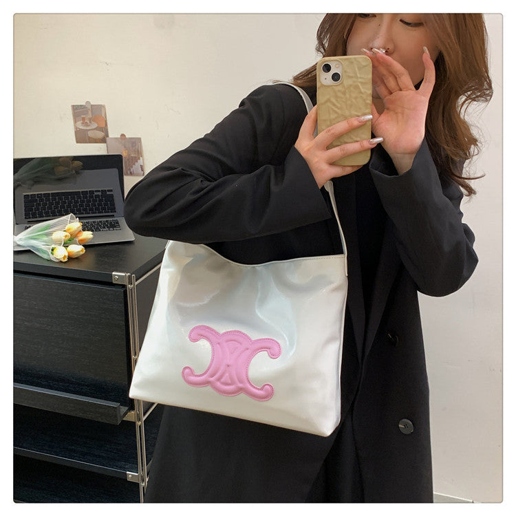 【小物】5色大容量ショルダーバッグF8177