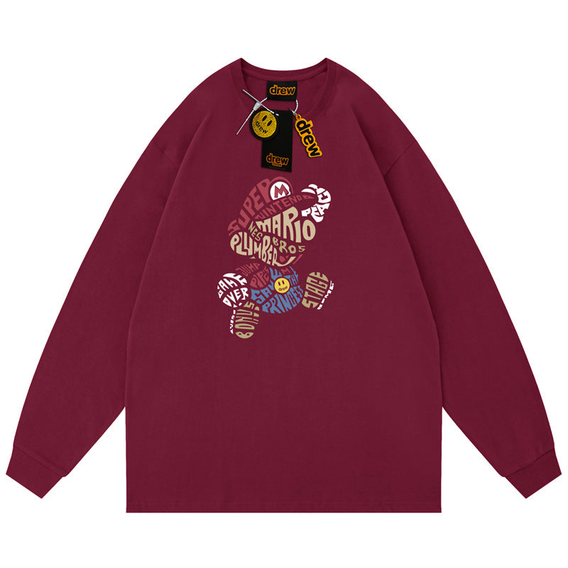 【カップルルック】キャラクター長袖ペアルックパーカーF8221