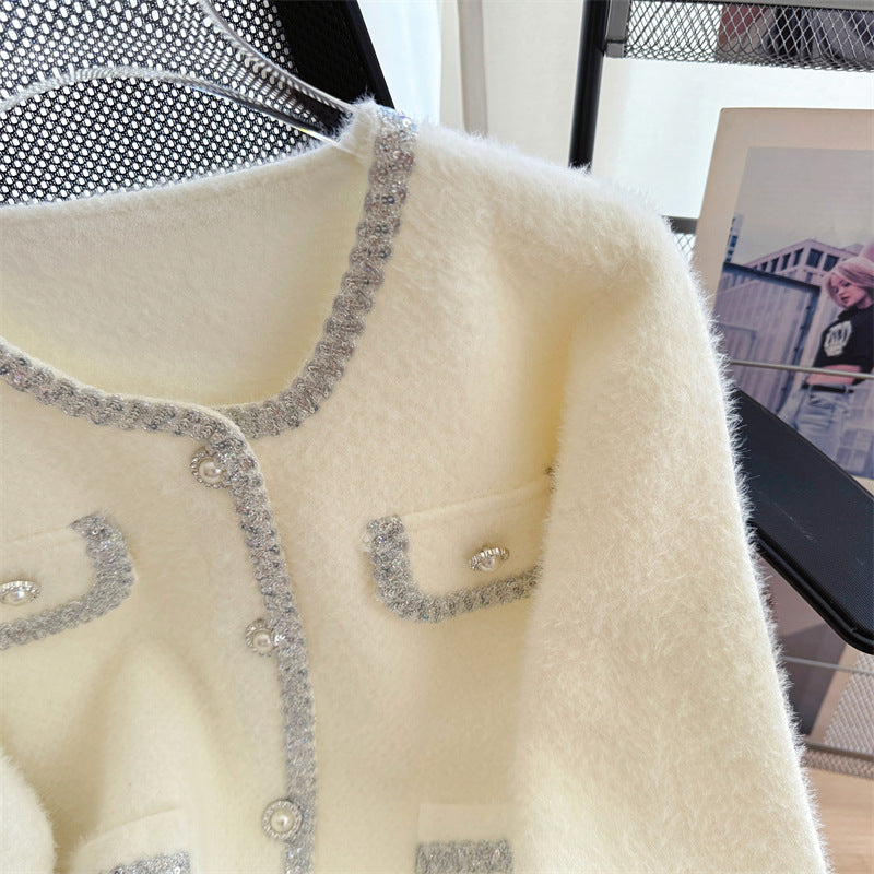 【outer】ラウンドネックニットカーディガンG23240