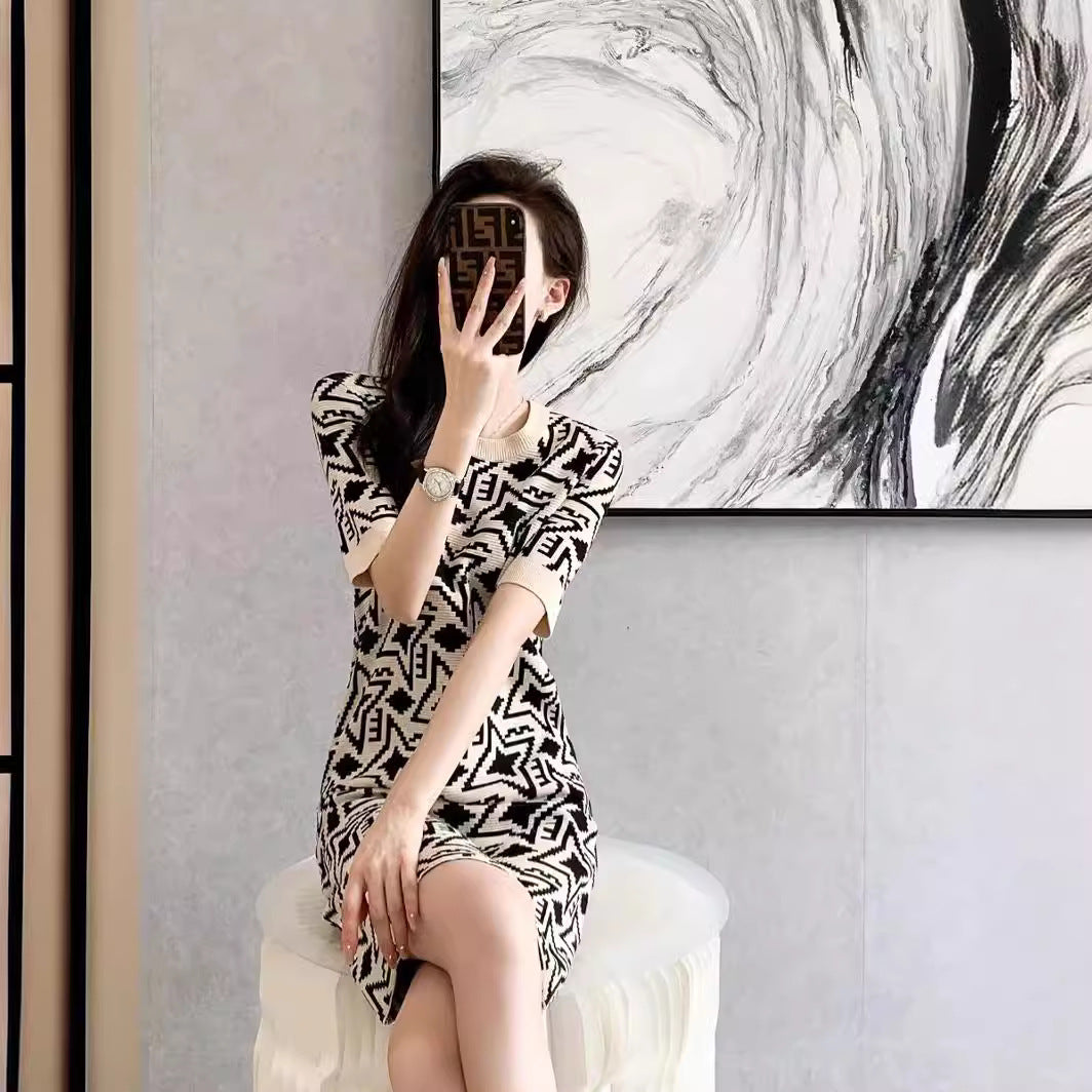 【dress】フランス風ニットワンピースG21665