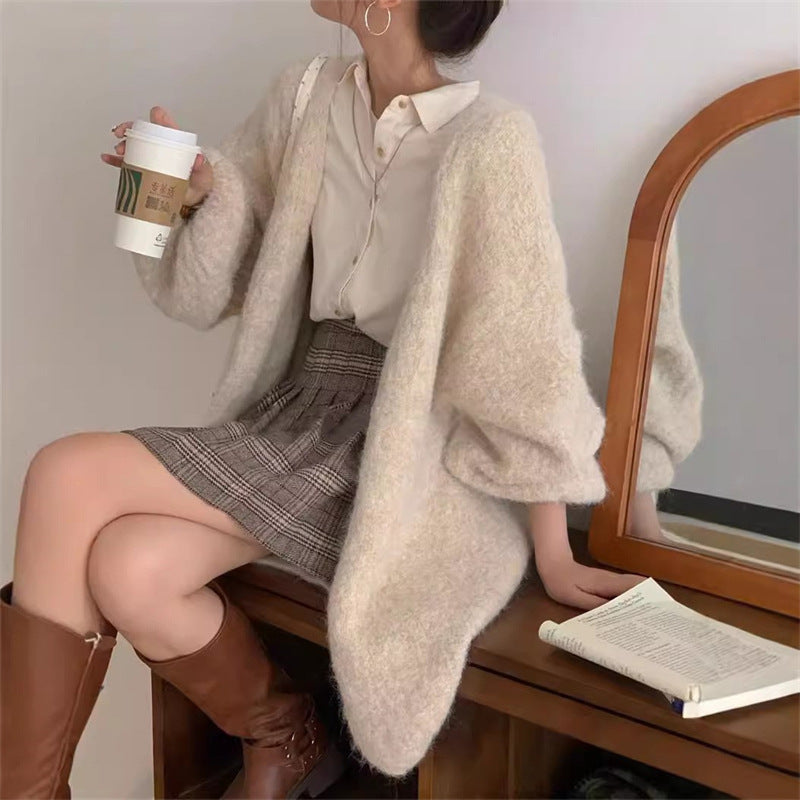 【outer】4色ニットカーディガンF8365