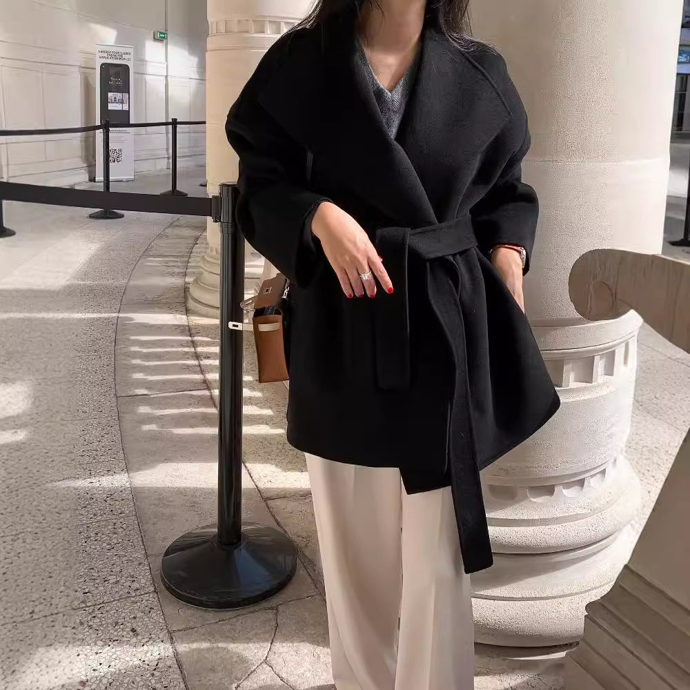 【outer】大きいラペルコートF8377