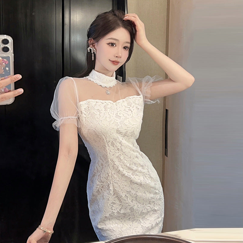 【dress】レース切替デートワンピースG21674