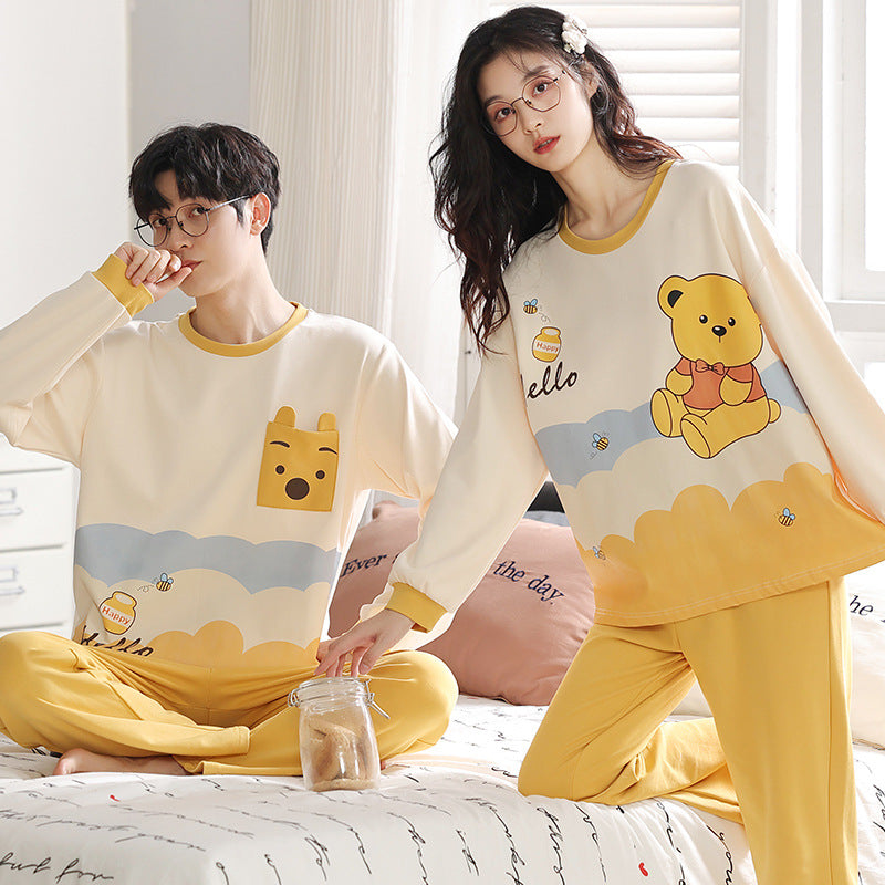 【ホーム・生活】カップルパジャマ上下セットルームウェアF8425