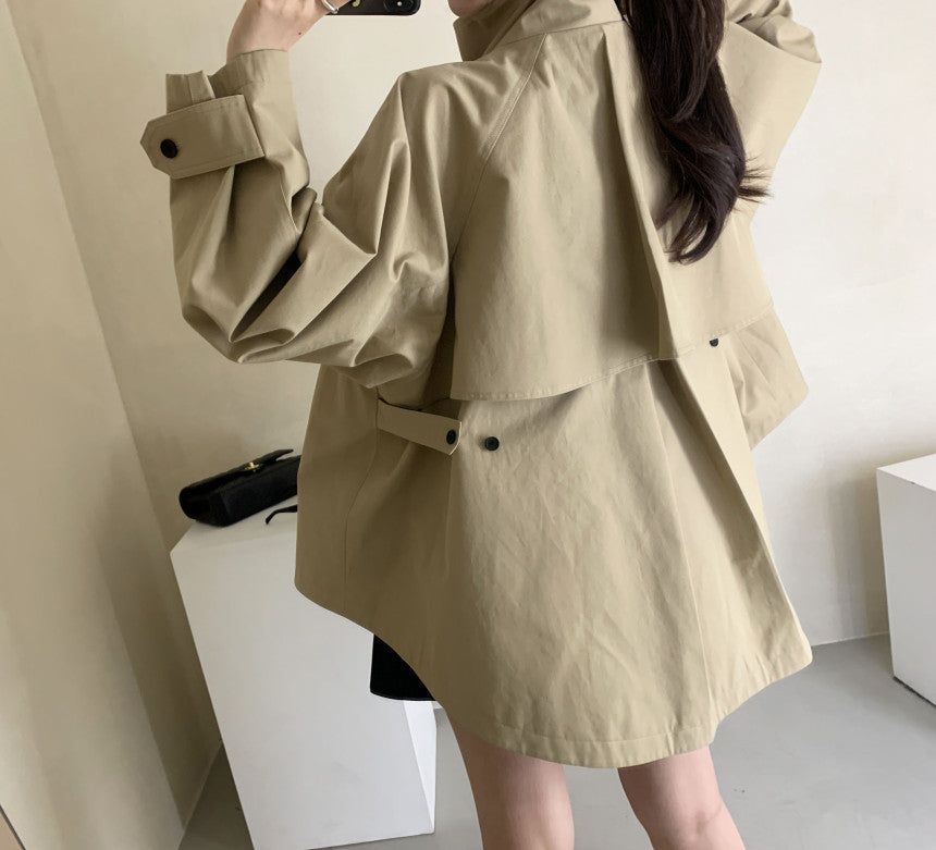 【outer】バンドカラーコートF8379