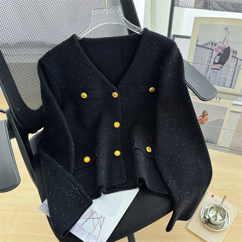 【outer】VネックニットカーディガンG23242