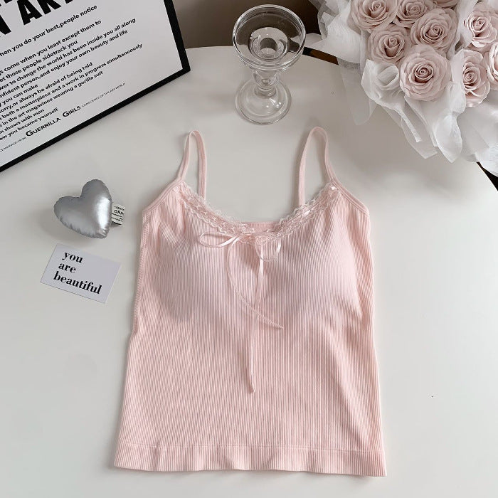 【tops】4色カップ付きキャミソールF7684