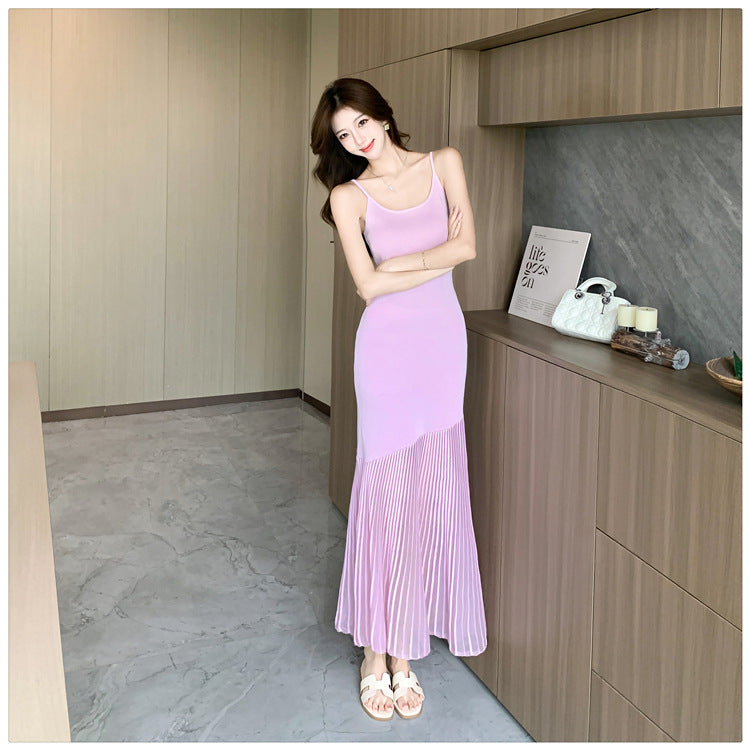 【dress】マーメイドニットキャミワンピースG22603