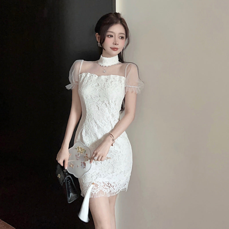 【dress】レース切替デートワンピースG21674