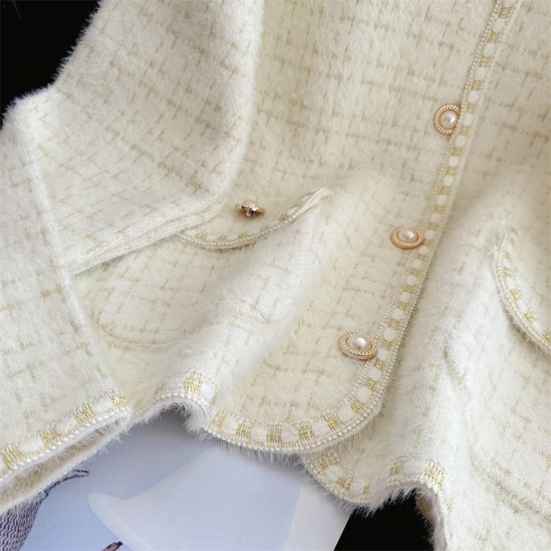 【outer】ラウンドネックニットカーディガンG23239