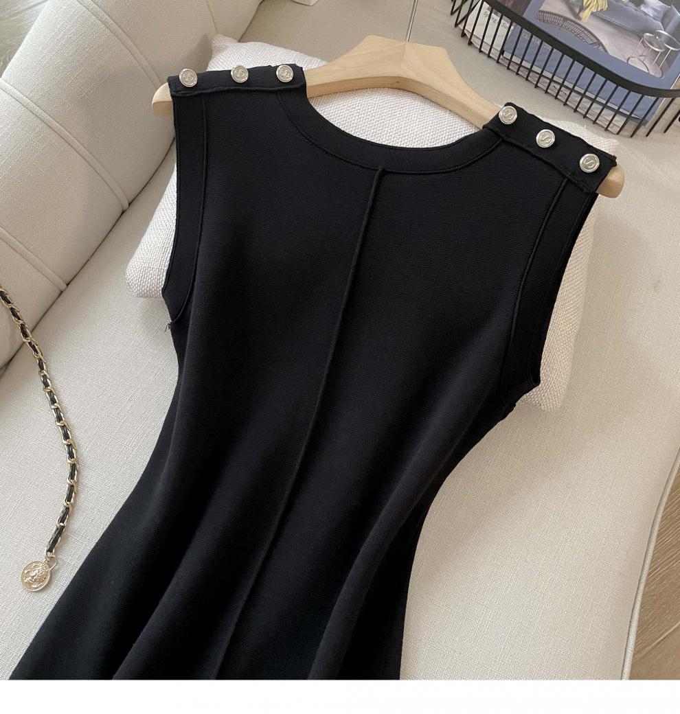 【dress】フリル体型カバーニットワンピースG21827