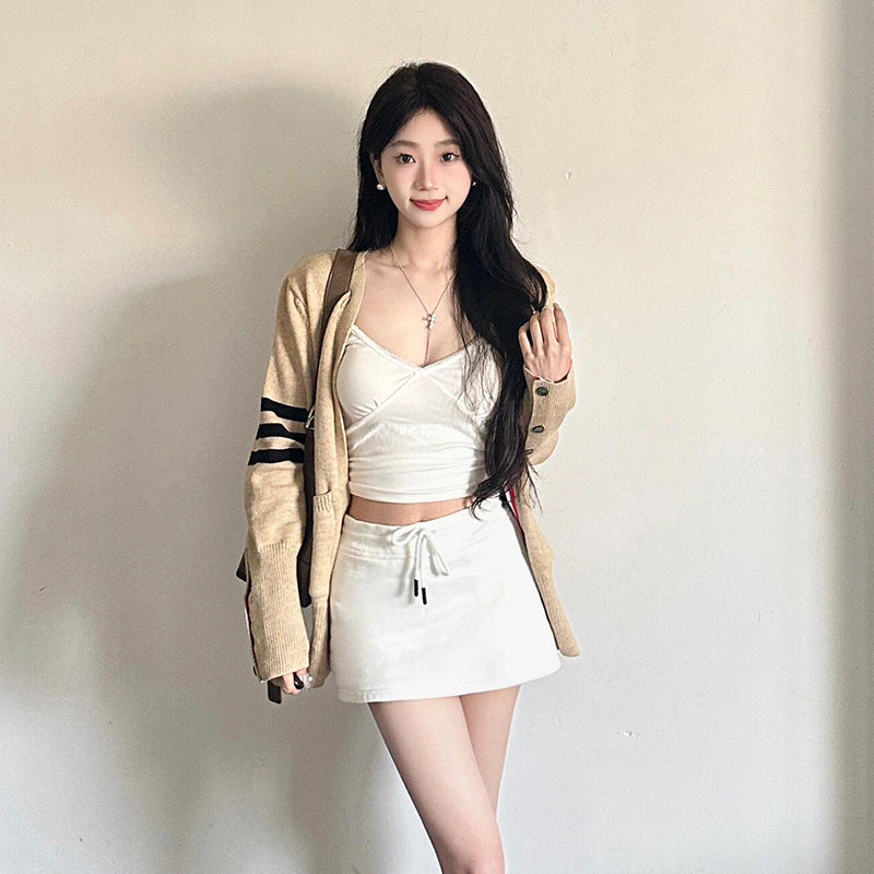 【outer】VネックニットカーディガンG23516