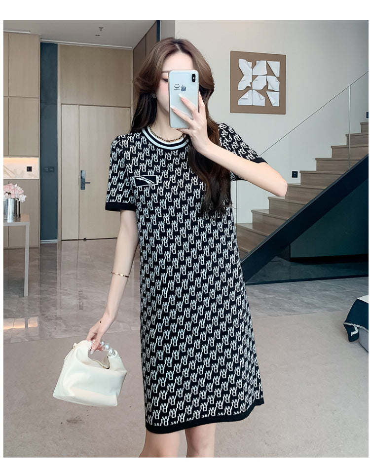 【dress】ツイードニットワンピースG21663