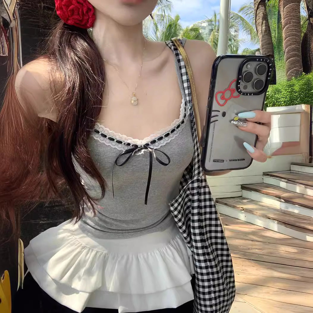 【tops】4色カップ付きキャミソールF7684