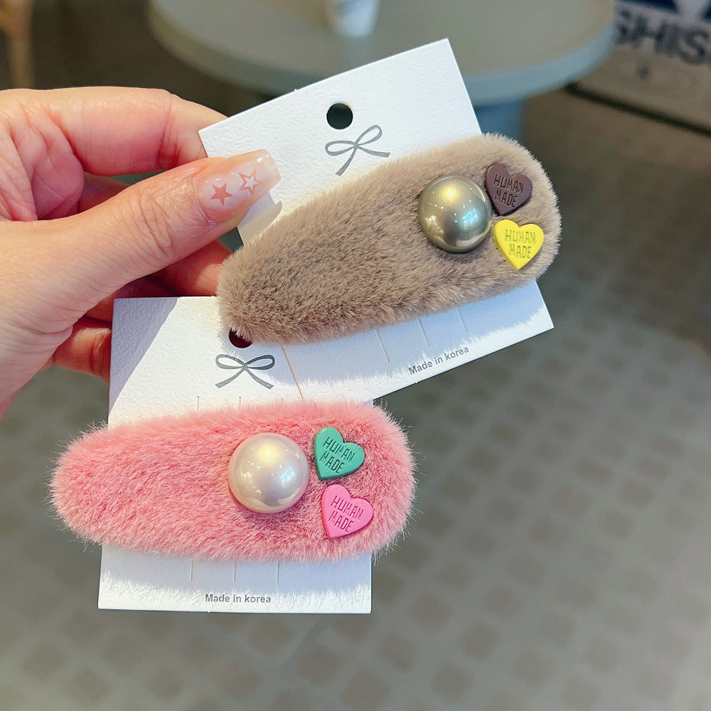 【小物】ふわふわヘアクリップアクセサリーF8446