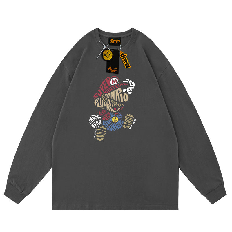 【カップルルック】キャラクター長袖ペアルックパーカーF8221