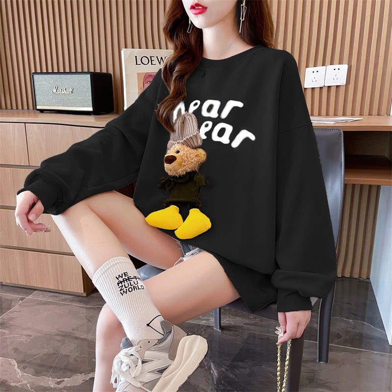 【tops】3色ゆったり厚手パーカーF8261