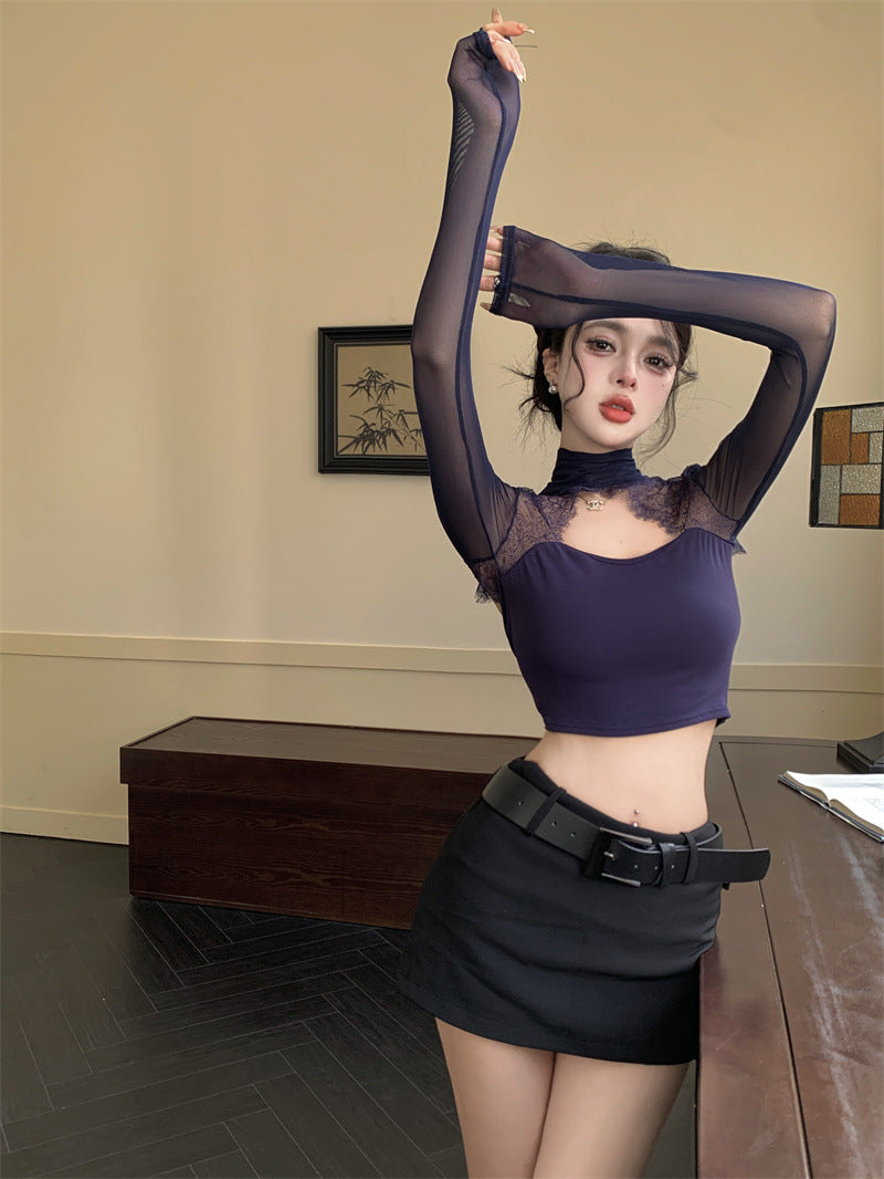 【tops】バックレス長袖TシャツG24096