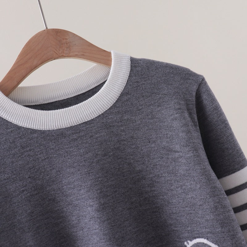 【tops】ラウンドネックニットセーターG23548