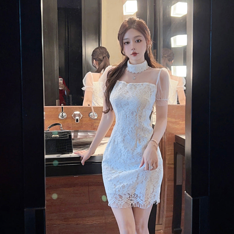 【dress】レース切替デートワンピースG21674