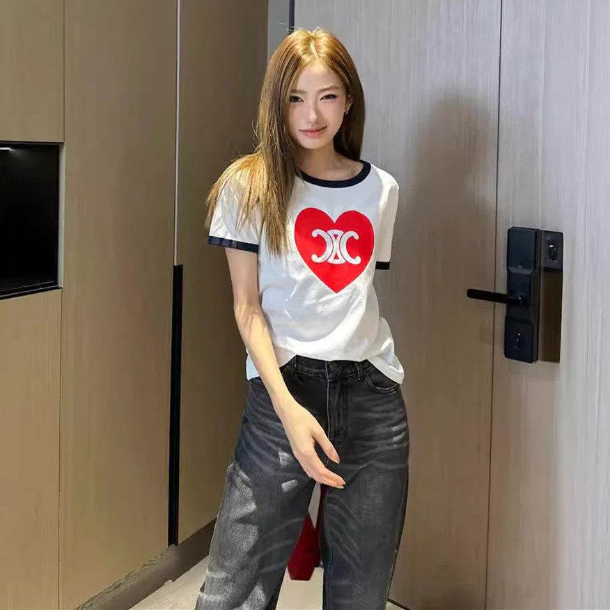 【tops】2色半袖TシャツF7579