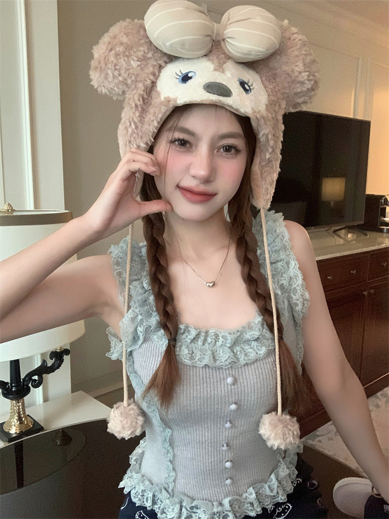 【tops】レースニットキャミソールG22296