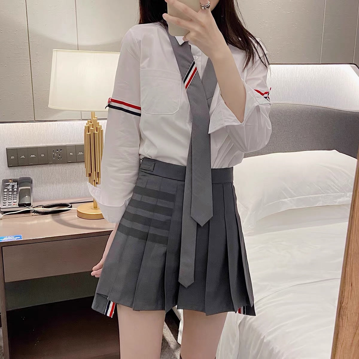 【tops】デザイン長袖シャツG23437