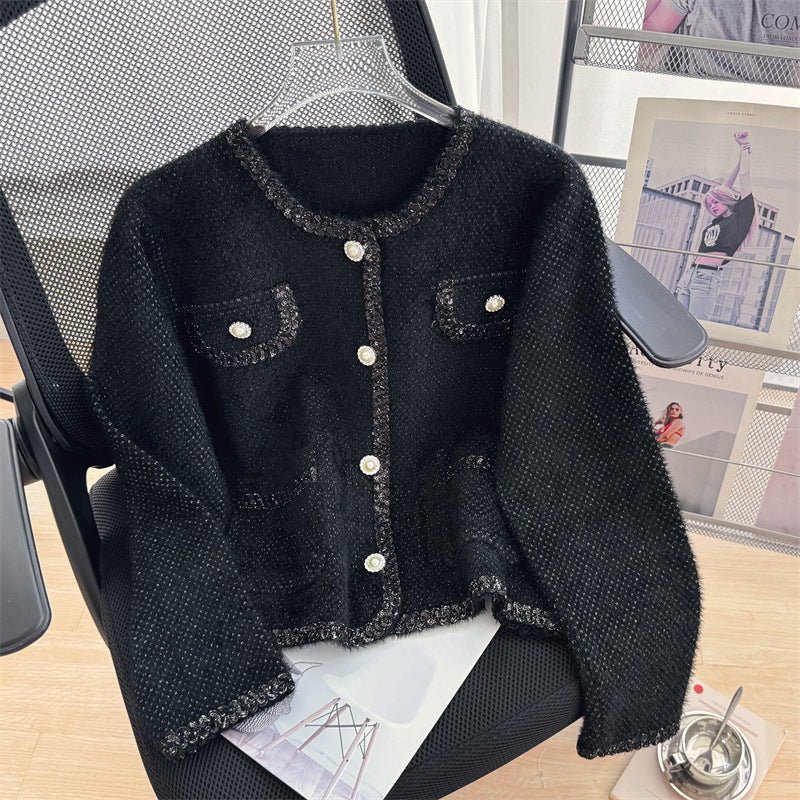 【outer】ラウンドネックニットカーディガンG23240