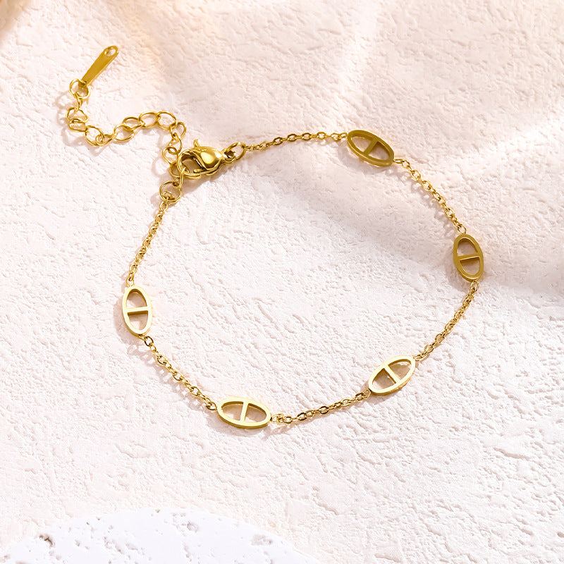 【小物】透かし彫りファッションブレスレットF8189