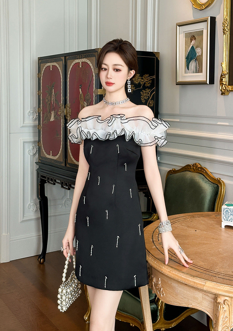 【dress】フリルオフショルダーデートワンピースG21679