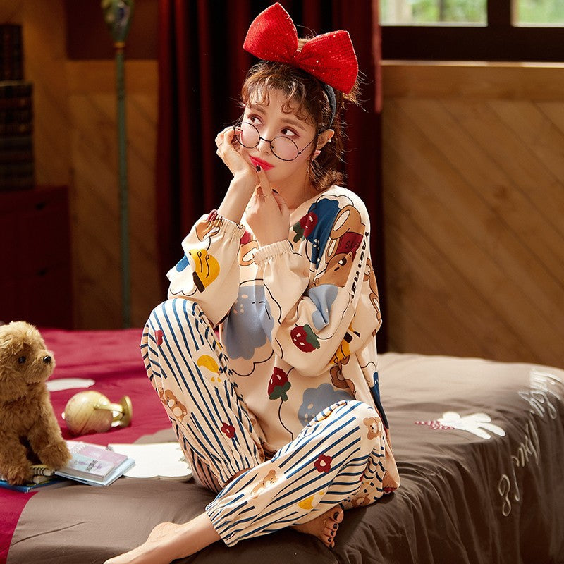 【ホーム・生活】長袖パジャマ上下セットルームウェアF8423