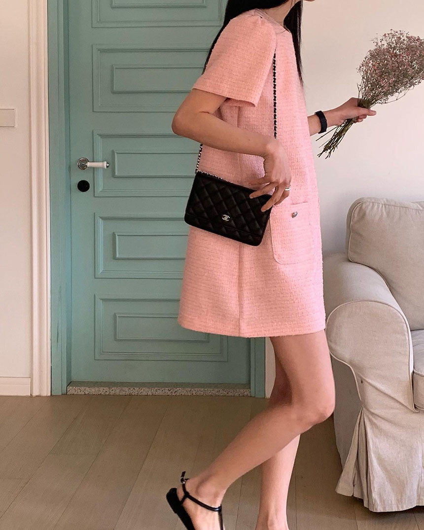 【dress】長袖ギャザーシャツワンピースF7907