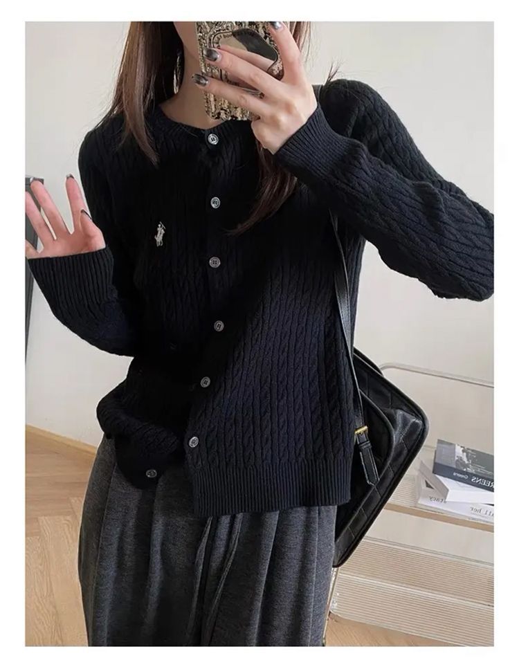 【outer】長袖ニットカーディガンF8217