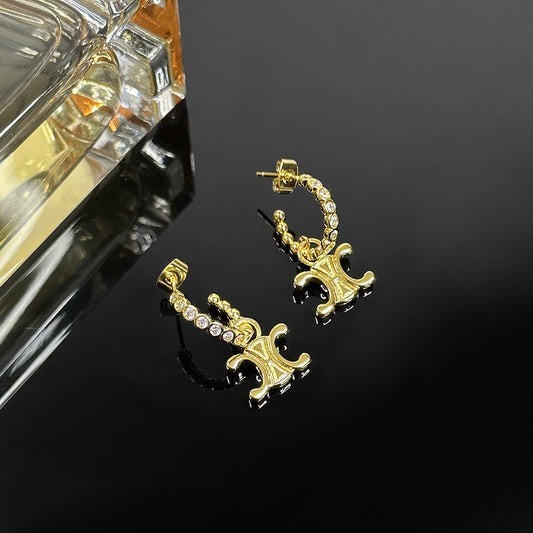 【小物】英字柄ピアスアクセサリーG21988