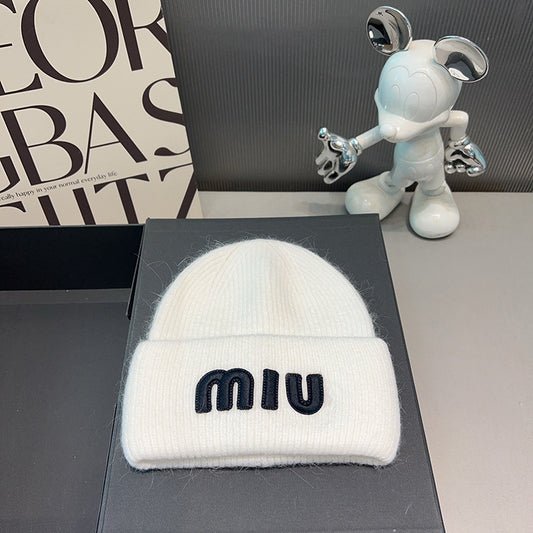 【小物】英字柄ニット帽子F8441