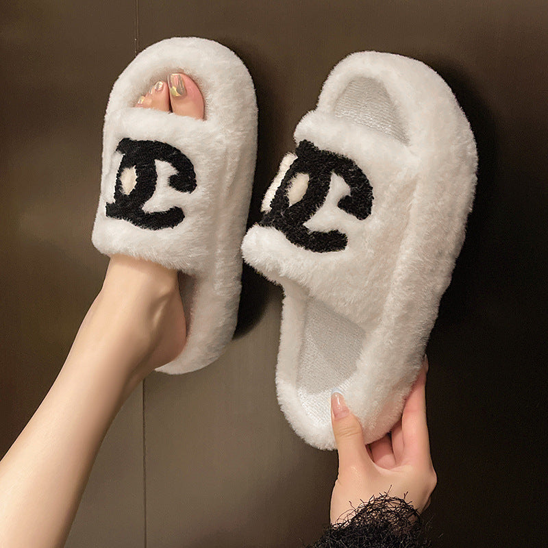 【shoes】4色ファースリッパF8360