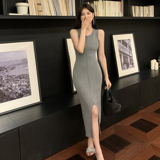 【dress】ノースリーブニットワンピースG22011