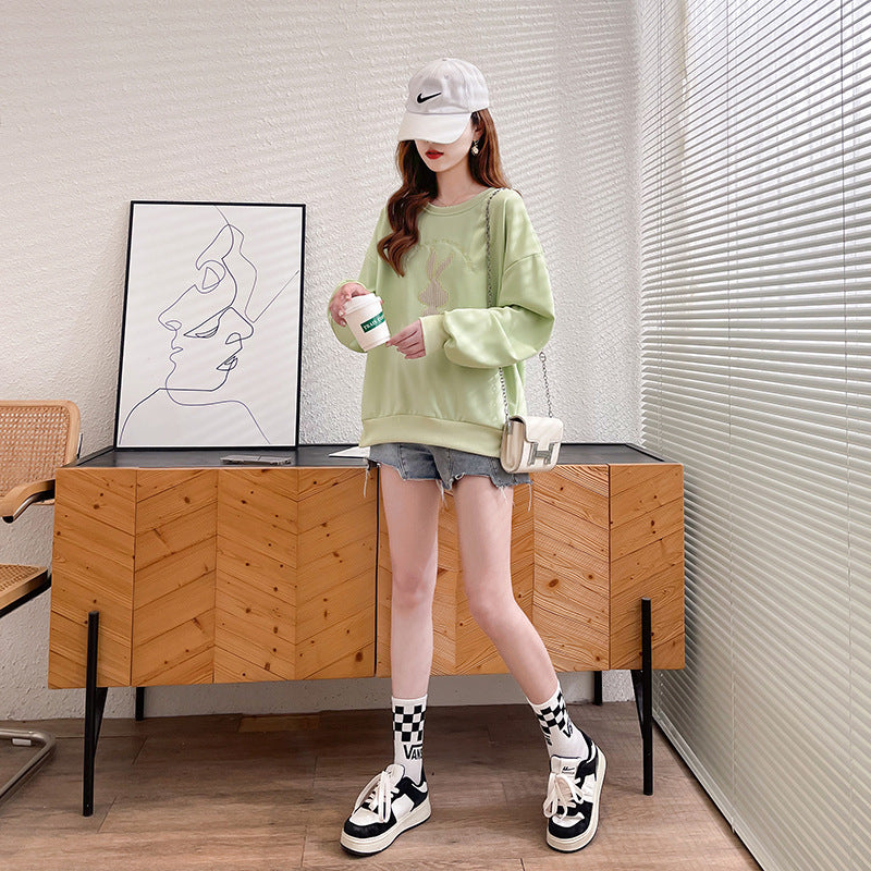 【tops】ゆったりカジュアル薄手パーカーF8260