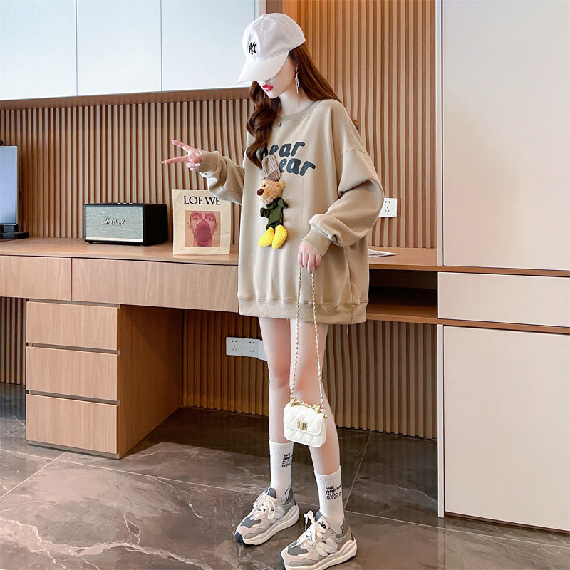 【tops】3色ゆったり厚手パーカーF8261