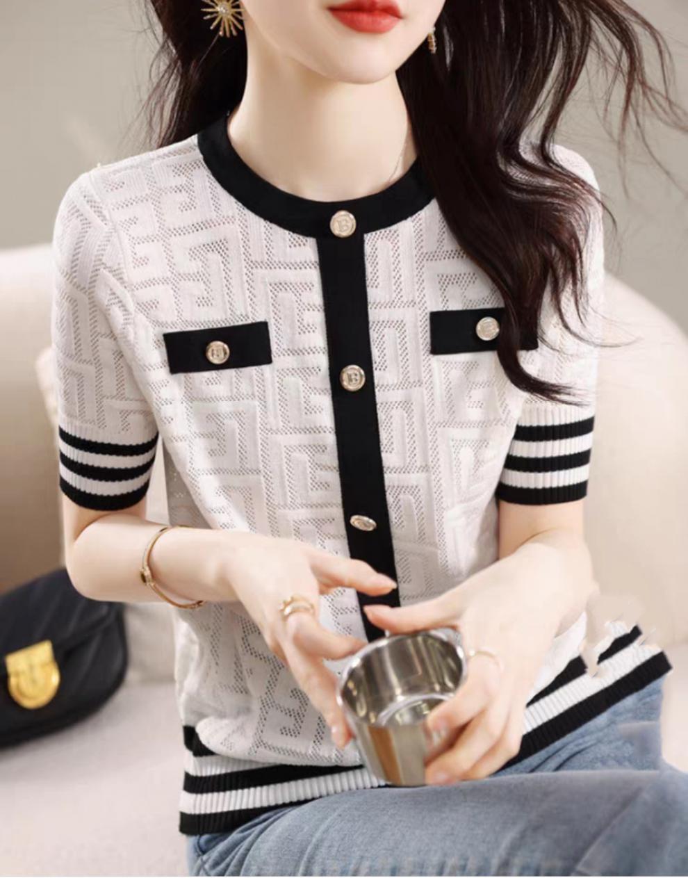 【tops】合わせやすいニットTシャツG21944