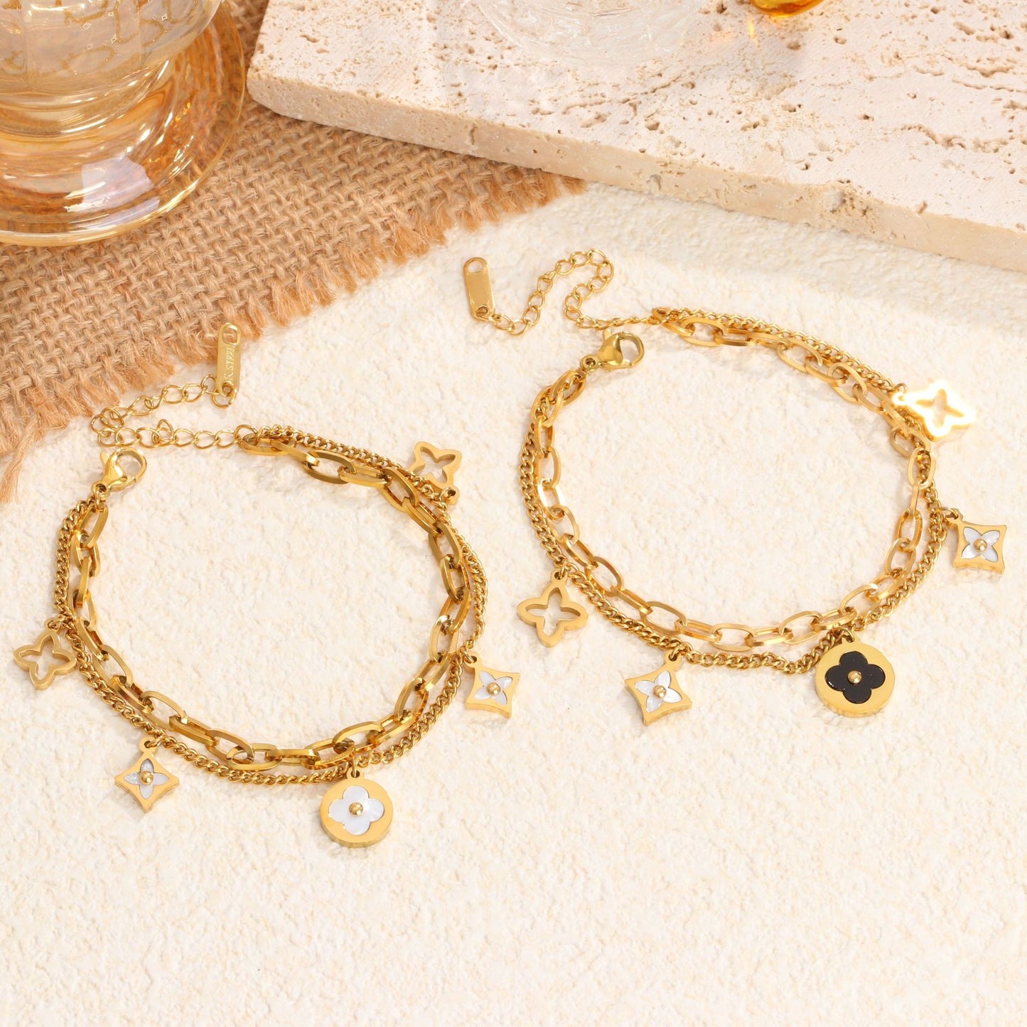 【小物】2色ファッションブレスレットF8184