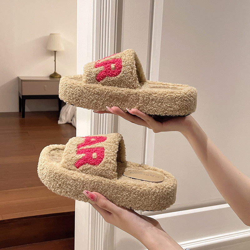 【shoes】5色厚底スリッパF8162