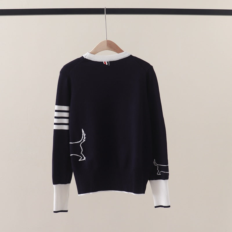 【tops】ラウンドネックニットセーターG23548