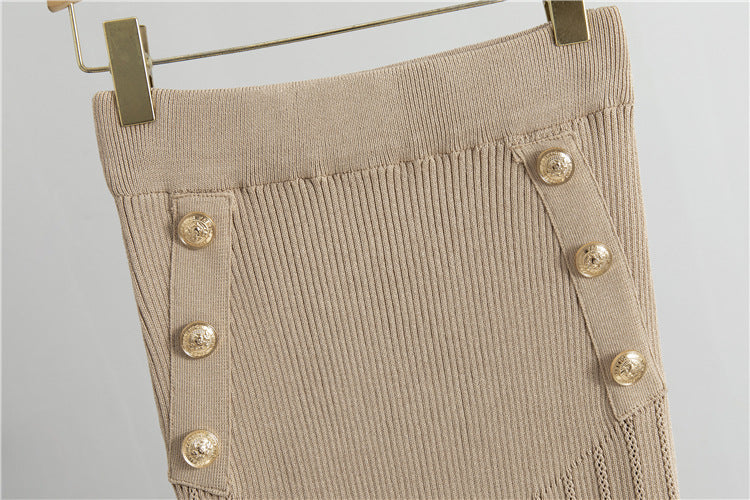 【set】長袖カーディガン＋タンクトップ+スカートニット3点セットF7951