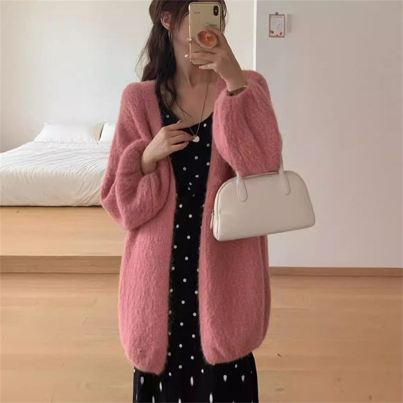 【outer】4色ニットカーディガンF8365